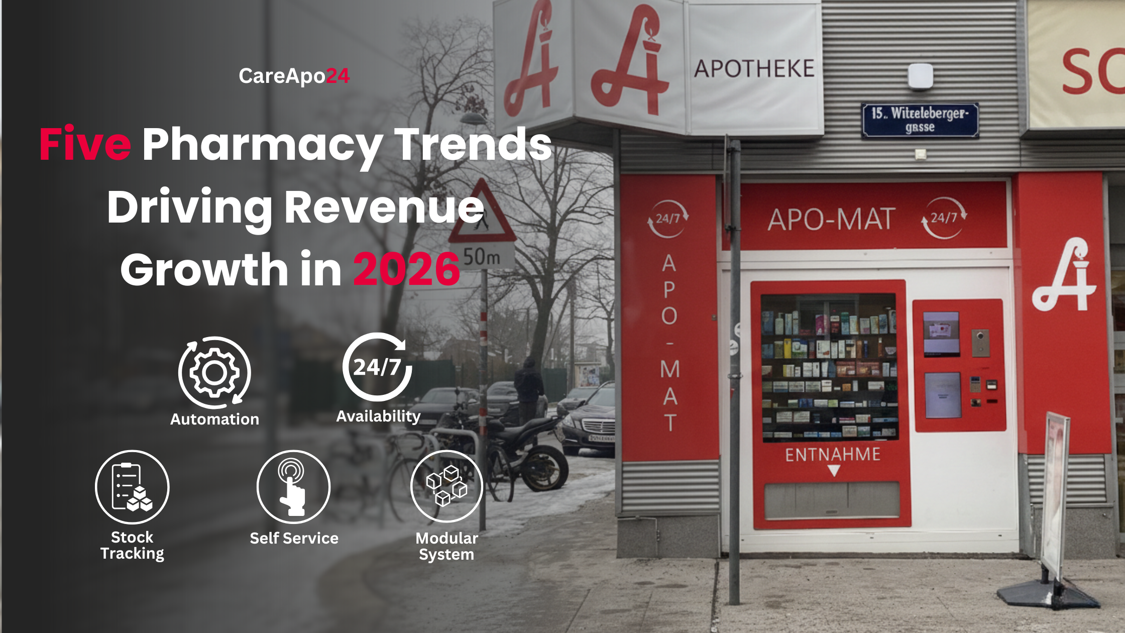 Apothekentrends 2026: Umsatzwachstum durch 24/7-Zugang, Automatisierung und digitale Services